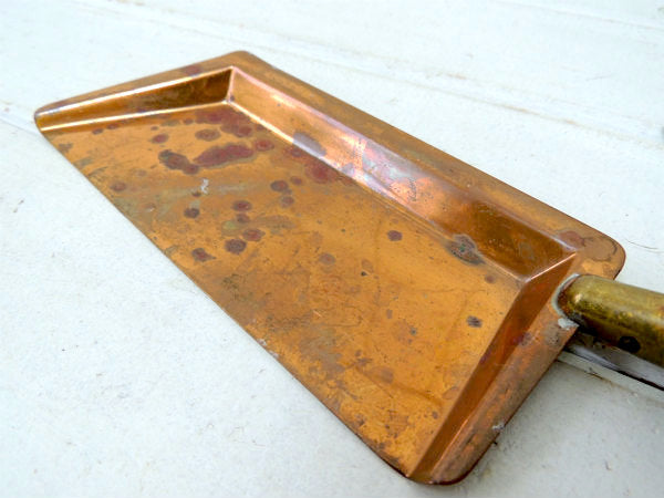 【EMPRESS WARE NY】ハンドル付き・銅製・アンティーク卓上ちりとり/ダストパン USA