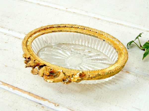 【Matson】マトソン社・薔薇モチーフ・エレガント・ヴィンテージ・ソープディッシュ・石鹸置き