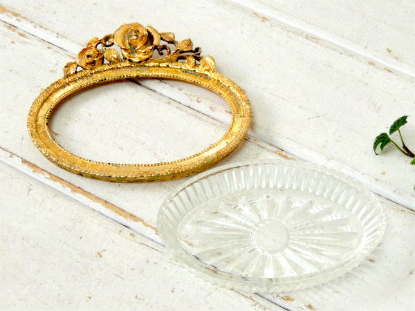 【Matson】マトソン社・薔薇モチーフ・エレガント・ヴィンテージ・ソープディッシュ・石鹸置き