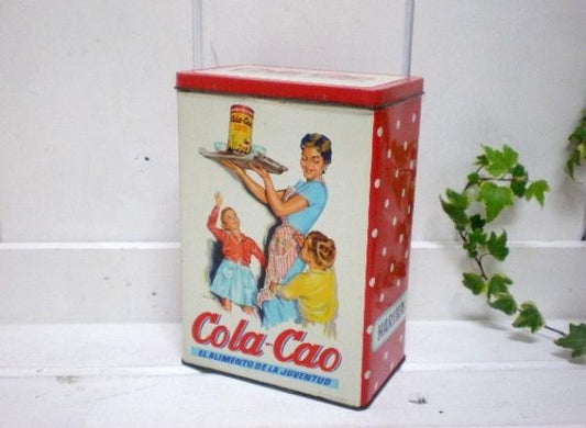 スペイン　Cola-Cao・コラカオ・ヴィンテージ・ティン缶(赤)