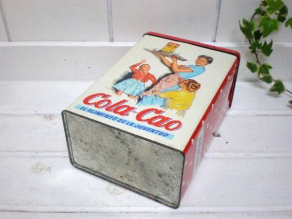 スペイン　Cola-Cao・コラカオ・ヴィンテージ・ティン缶(赤)