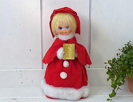 クリスマス・サンタクロース・キュートなアンティーク・ドール・人形