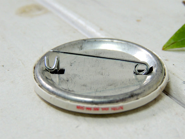 NEVER AGAIN・メッセージ アメリカンフラッグ・USA・星条旗・ヴィンテージ・缶バッジ