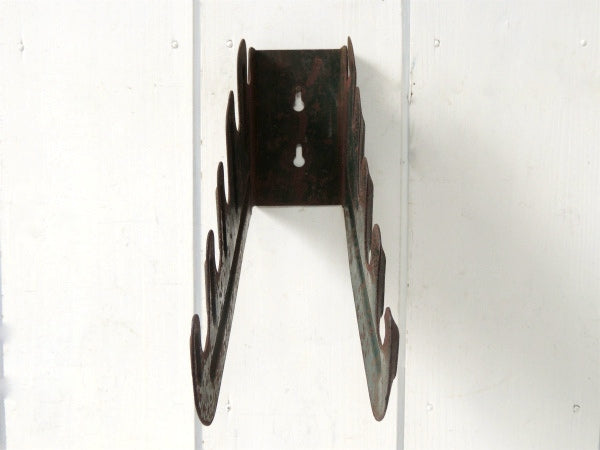 インダストリアル・古いアイアン製・グリーンカラー・ヴィンテージ・ウォールフック・壁掛けフック・工業系