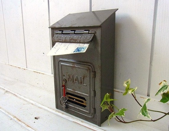 【CORBIN】鍵付き・ティン製・アンティーク・メールボックス/郵便受け/ポスト USA