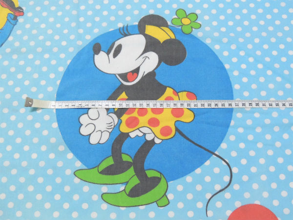 【ミッキー&フレンズ】水玉&ダンス柄・ヴィンテージ・ユーズドシーツ(ボックスタイプ) USA