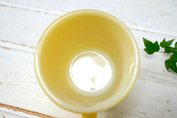 FireKing ファイヤーキング スタッキング マグカップ ヴィンテージ 食器 イエロー USA