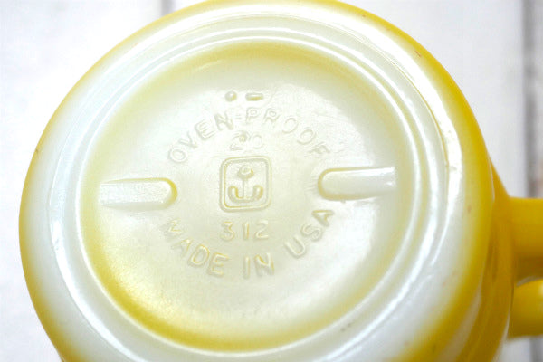 FireKing ファイヤーキング スタッキング マグカップ ヴィンテージ 食器 イエロー USA