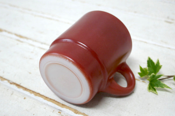 FireKing ファイヤーキング 赤茶色 Cハンドル スタッキング マグカップ ヴィンテージ 食器