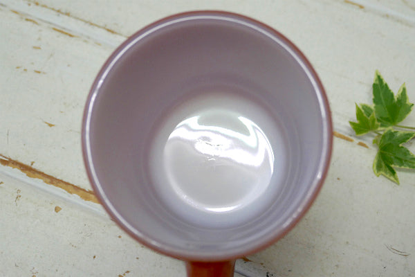FireKing ファイヤーキング 赤茶色 Cハンドル スタッキング マグカップ ヴィンテージ 食器