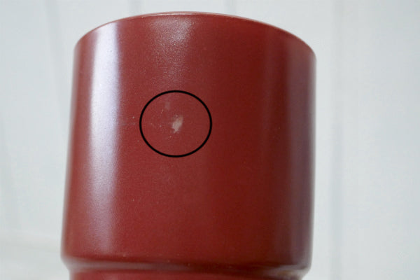 FireKing ファイヤーキング 赤茶色 Cハンドル スタッキング マグカップ ヴィンテージ 食器