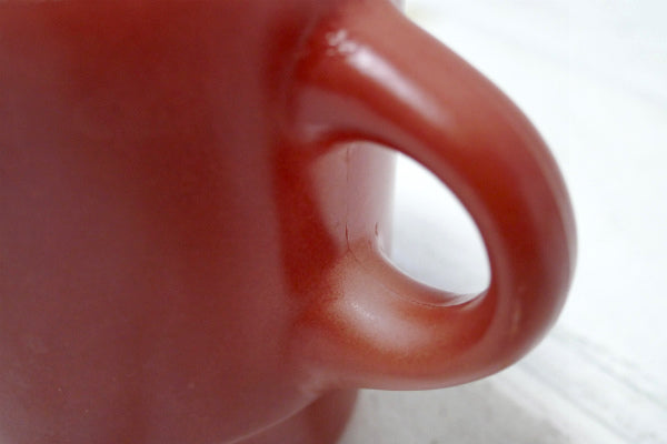 FireKing ファイヤーキング 赤茶色 Cハンドル スタッキング マグカップ ヴィンテージ 食器