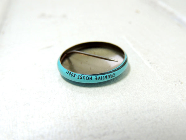 【スマイル・smile・笑顔】水色・1960~1970・ヴィンテージ・缶バッジ・USA