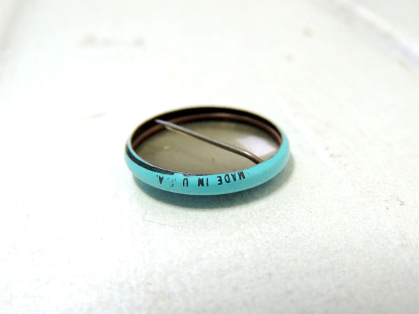 【スマイル・smile・笑顔】水色・1960~1970・ヴィンテージ・缶バッジ・USA