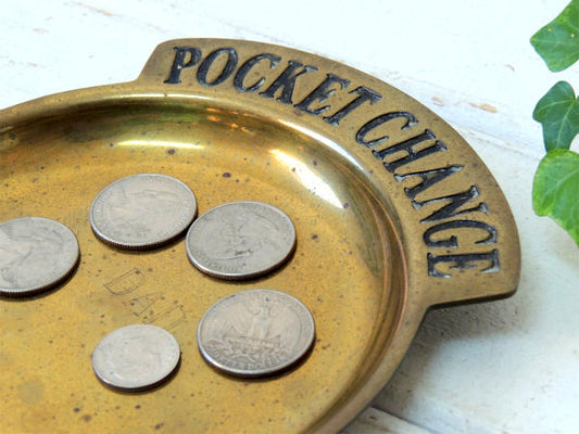 【POCKET CHANGE・DAD】USA・真鍮製・ヴィンテージ・ポケットチェンジ・マネートレイ