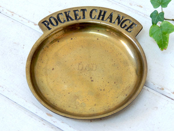 【POCKET CHANGE・DAD】USA・真鍮製・ヴィンテージ・ポケットチェンジ・マネートレイ