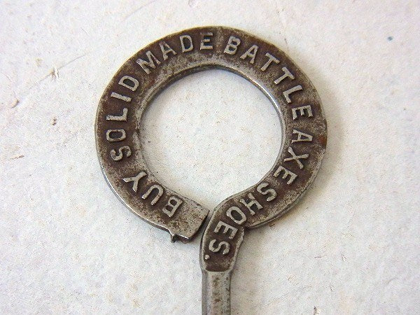 BATTLE AXE SHOE CO ヴィンテージ・ボタンフック ブーツフック キーホルダー