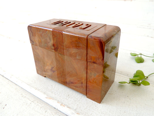 【CAIRO/マーブルカラー】ヴィンテージ・卓上シガレットボックス&カードケース