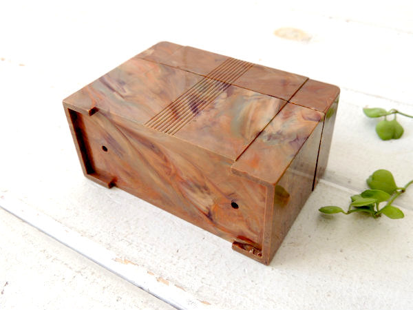 【CAIRO/マーブルカラー】ヴィンテージ・卓上シガレットボックス&カードケース