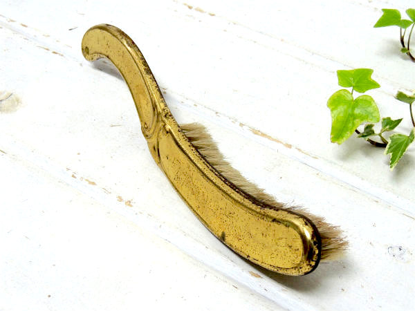 西ドイツ製・ゴールド色のティン製・アンティーク・洋服ブラシ/ブラシ