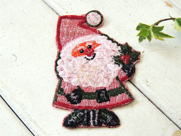 USA クリスマス サンタクロース ヴィンテージ ワッペン 刺繍ワッペン アップリケ デッドストック
