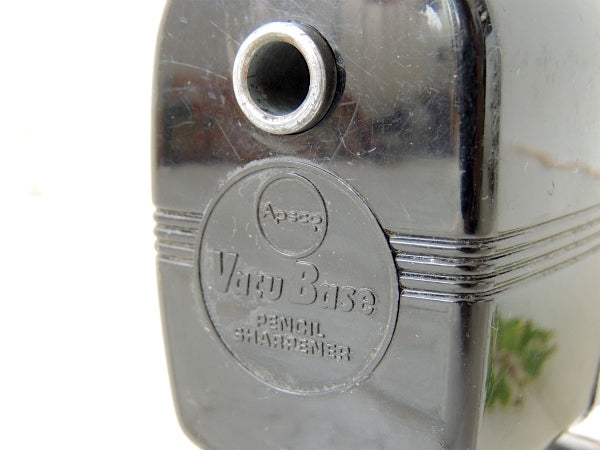 【APSCO/黒】バキュームタイプ・ヴィンテージ・ペンシルシャープナー/鉛筆削り