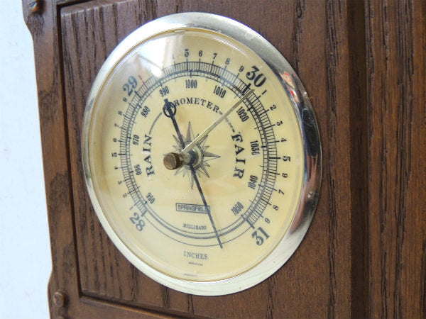【SPRINGFIELD・70s】マリン・ウッド柄・ビンテージ・温度計・湿度計・サーモメーター・船
