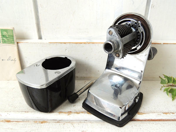 【APSCO/黒】バキュームタイプ・ヴィンテージ・ペンシルシャープナー/鉛筆削り