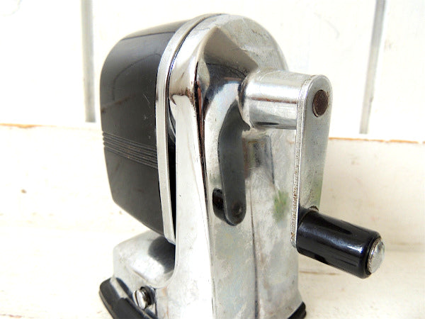 【APSCO/黒】バキュームタイプ・ヴィンテージ・ペンシルシャープナー/鉛筆削り