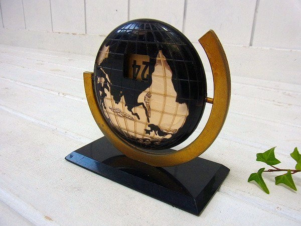 地球儀型・アンティーク・デスクカレンダー/卓上カレンダー USA