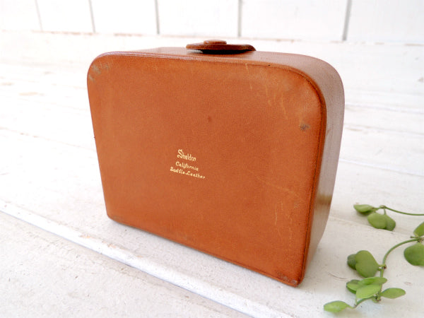 【California Saddle-Leather】革製・小さなヴィンテージ・アクセサリーケース