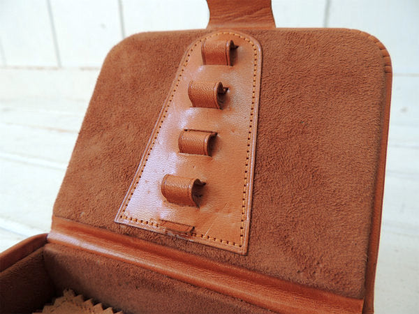 【California Saddle-Leather】革製・小さなヴィンテージ・アクセサリーケース