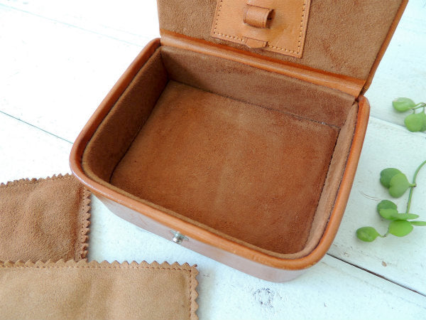 【California Saddle-Leather】革製・小さなヴィンテージ・アクセサリーケース