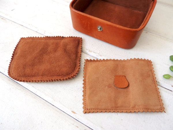 【California Saddle-Leather】革製・小さなヴィンテージ・アクセサリーケース