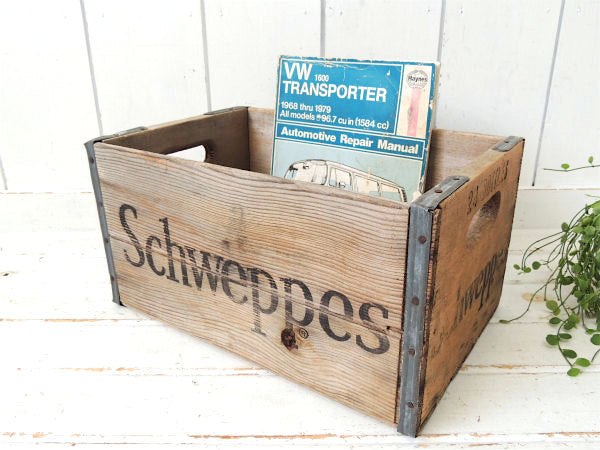 Schweppes シュウェップス・ソーダ・ヴィンテージ・木箱・ウッドボックス・クレート・ドリンク