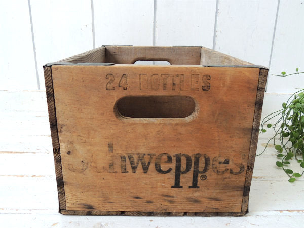 Schweppes シュウェップス・ソーダ・ヴィンテージ・木箱・ウッドボックス・クレート・ドリンク
