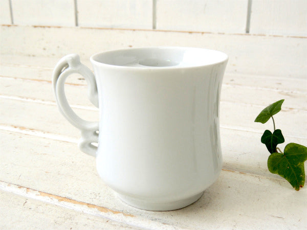 【BARBER・サインポール柄】陶器製・ヴィンテージ・マスタッシュ&シェービングカップ・マグ