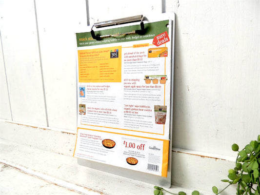 【SAUNDERS】USA・アルミ製・クリップボード/バインダー/工業系