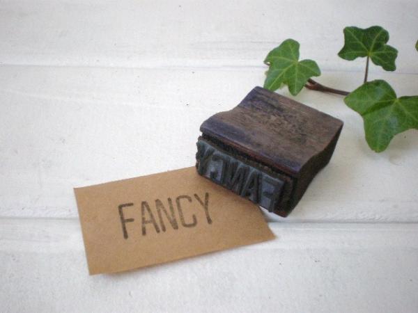 FANCY 木製 スタンプ ゴム印 カリフォルニア USA アンティーク・オールド OLD