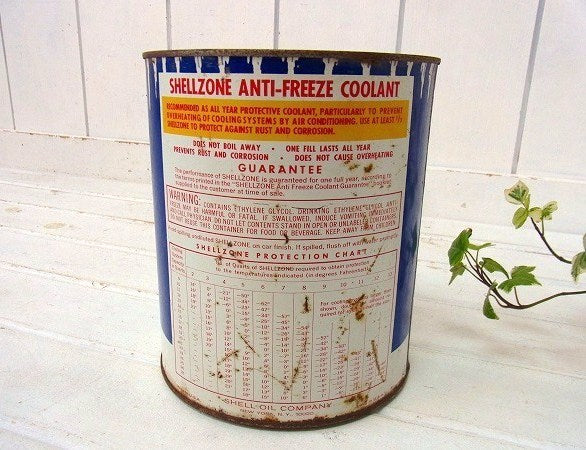 【SHELLZONE】シェル・1ガロン・ヴィンテージ・オイル缶/ティン缶 USA