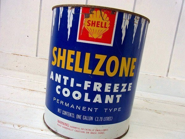 【SHELLZONE】シェル・1ガロン・ヴィンテージ・オイル缶/ティン缶 USA