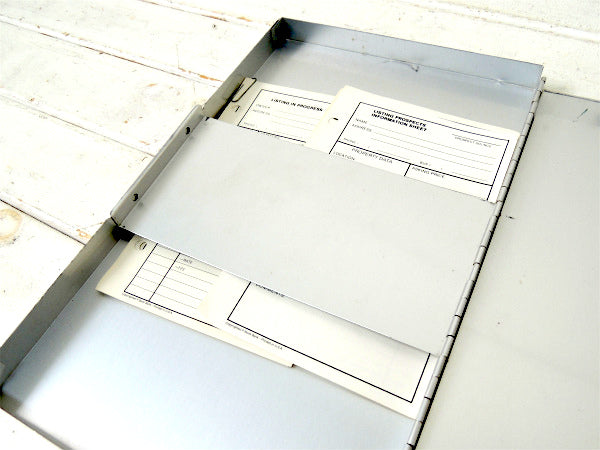 USA・工業系・書類ケース付き・アルミ製・ヴィンテージ・バインダー/クリップボード