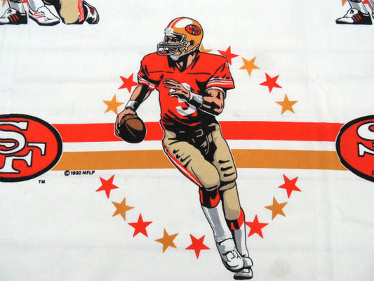 【NFL】SF・アメリカンフットボール柄・ユーズドシーツ(フラットタイプ) USA