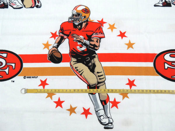 【NFL】SF・アメリカンフットボール柄・ユーズドシーツ(フラットタイプ) USA
