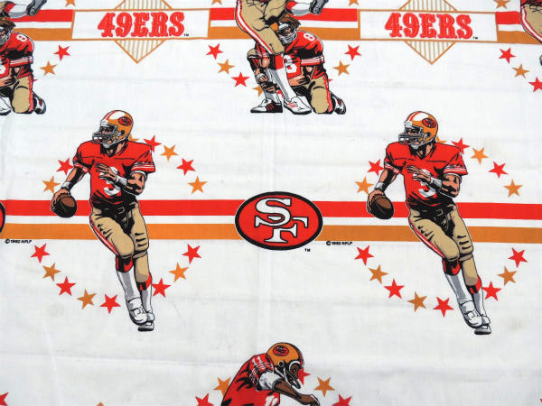 【NFL】SF・アメリカンフットボール柄・ユーズドシーツ(フラットタイプ) USA