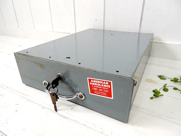 【INDIANA CASH DRAWER】メタル製・鍵付き・ヴィンテージ・キャッシュボックス/金庫