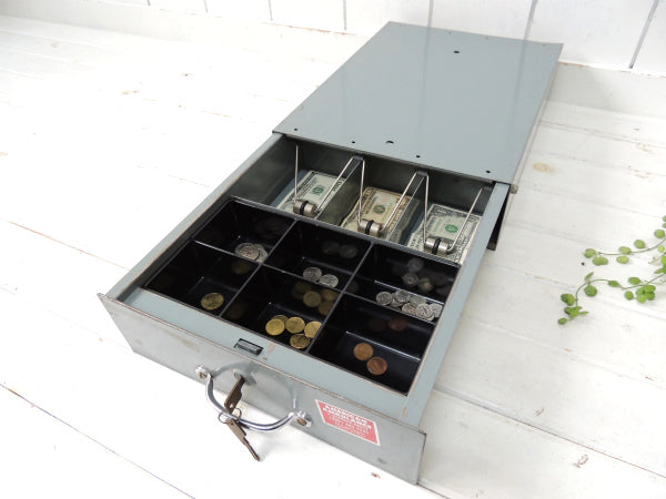 【INDIANA CASH DRAWER】メタル製・鍵付き・ヴィンテージ・キャッシュボックス/金庫