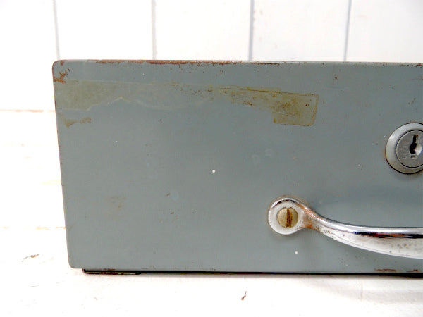 【INDIANA CASH DRAWER】メタル製・鍵付き・ヴィンテージ・キャッシュボックス/金庫