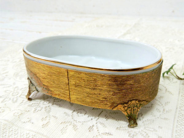 Stylebuilt 蝶・ゴールドフレーム・NY 24K ヴィンテージ・ソープディッシュ・石鹸置き