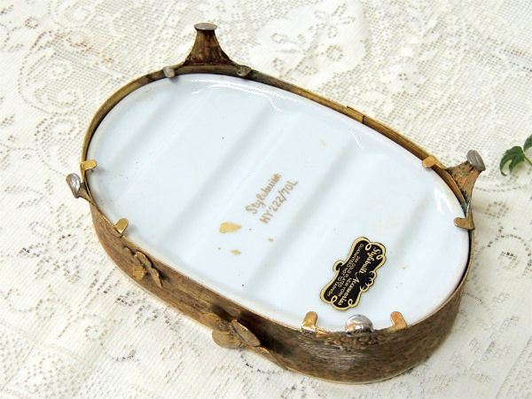 Stylebuilt 蝶・ゴールドフレーム・NY 24K ヴィンテージ・ソープディッシュ・石鹸置き